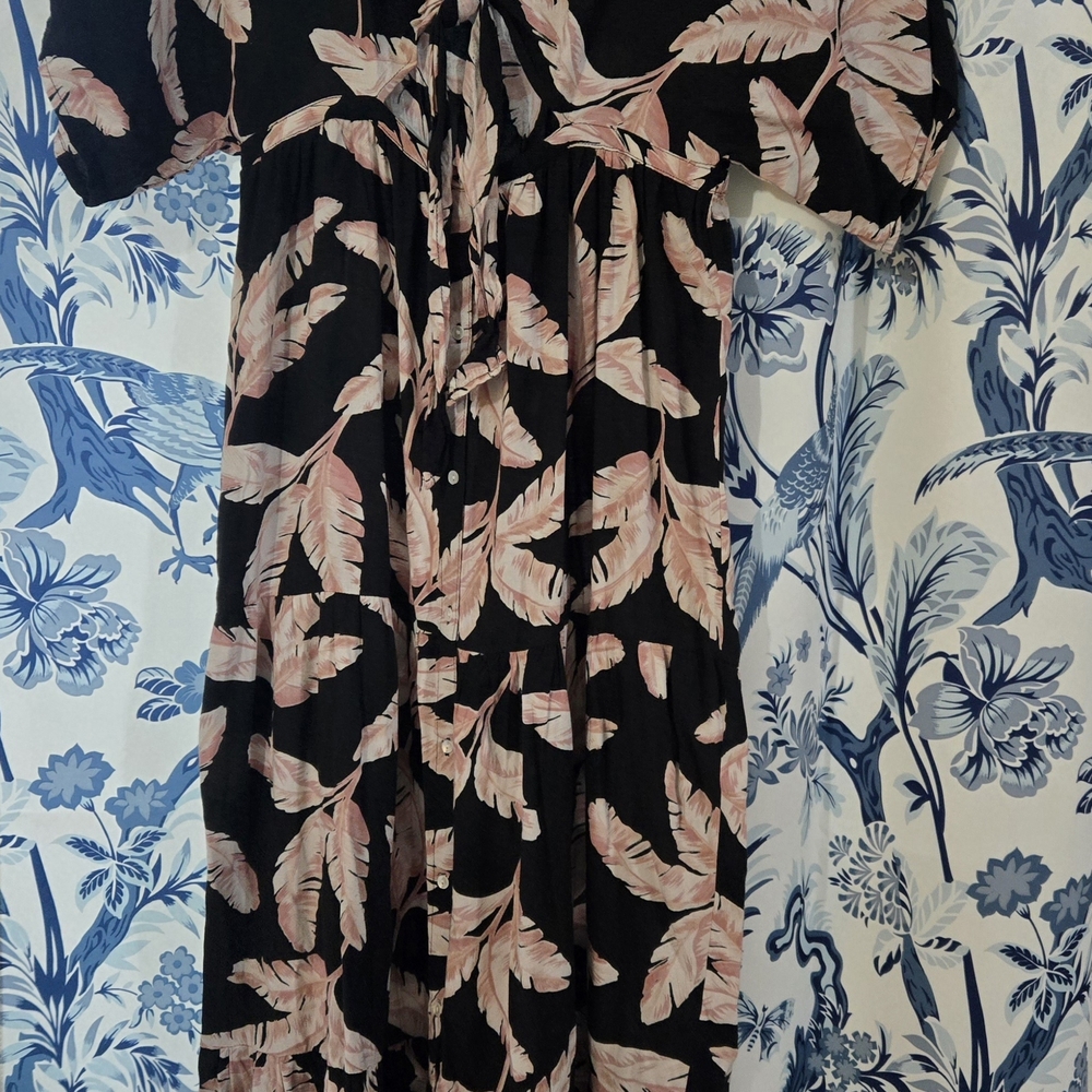 Floral Black and Pink Dress